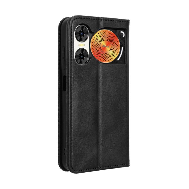 For ZTE nubia Music 2 Magnetic Buckle Retro Texture Leather Phone Case