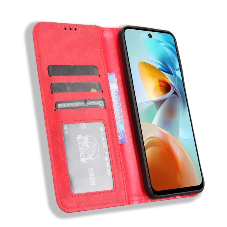 For ZTE nubia Music 2 Magnetic Buckle Retro Texture Leather Phone Case