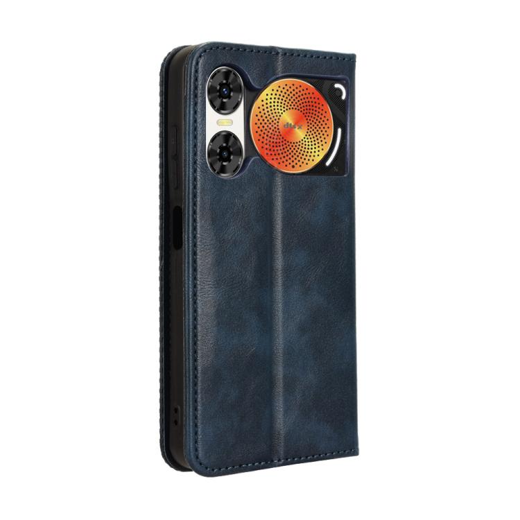 For ZTE nubia Music 2 Magnetic Buckle Retro Texture Leather Phone Case
