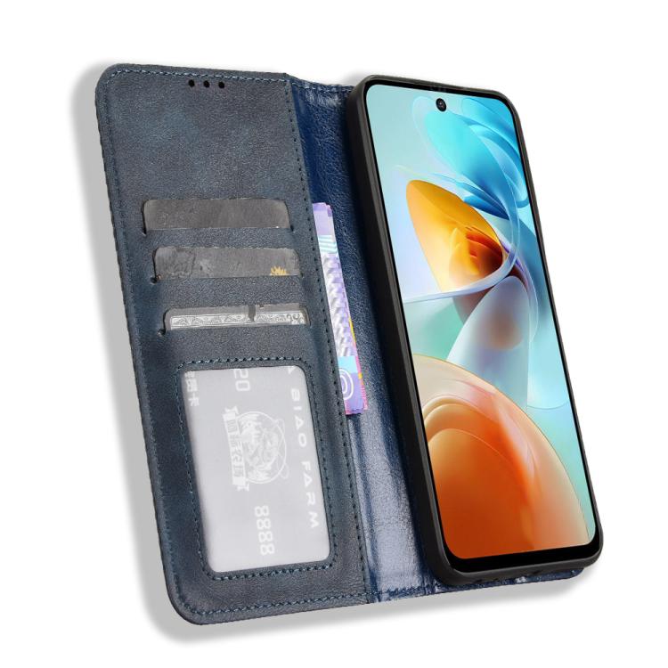For ZTE nubia Music 2 Magnetic Buckle Retro Texture Leather Phone Case