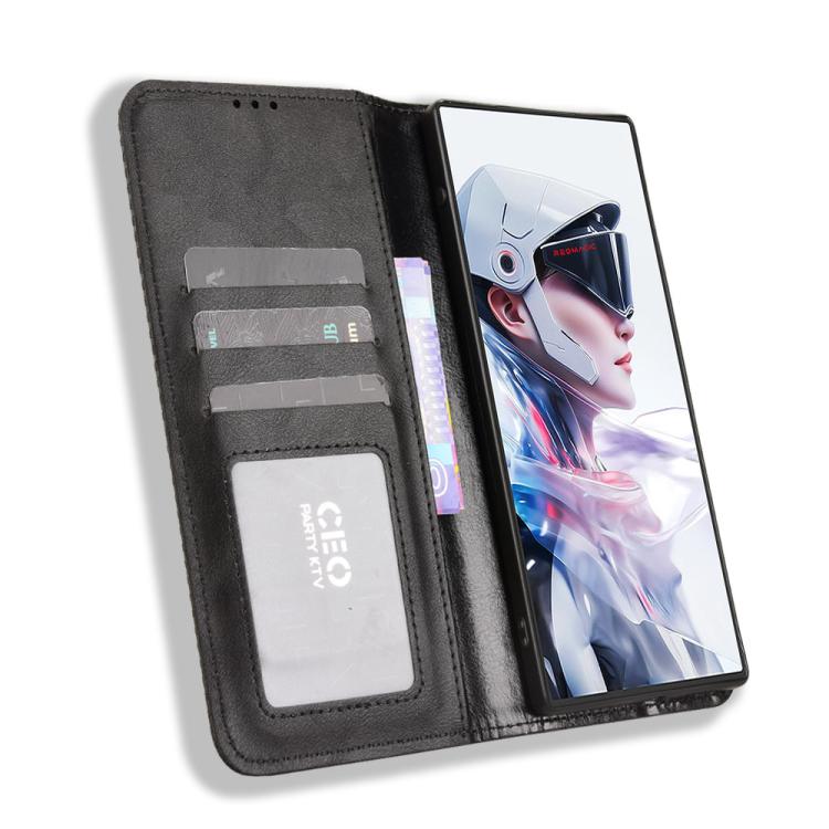 For ZTE nubia Red Magic 10 Air Magnetic Buckle Retro Texture Leather Phone Case