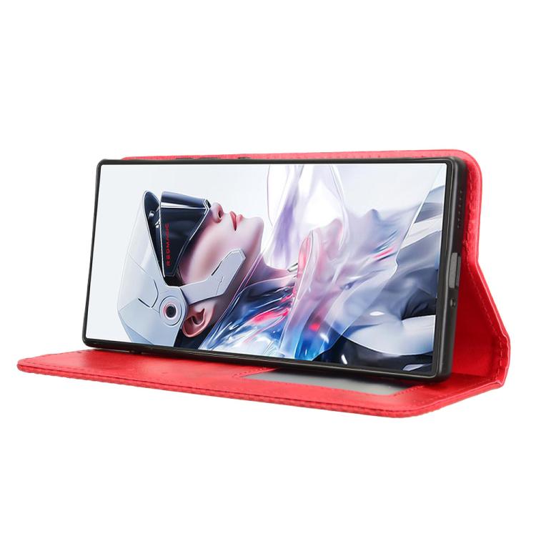For ZTE nubia Red Magic 10 Air Magnetic Buckle Retro Texture Leather Phone Case