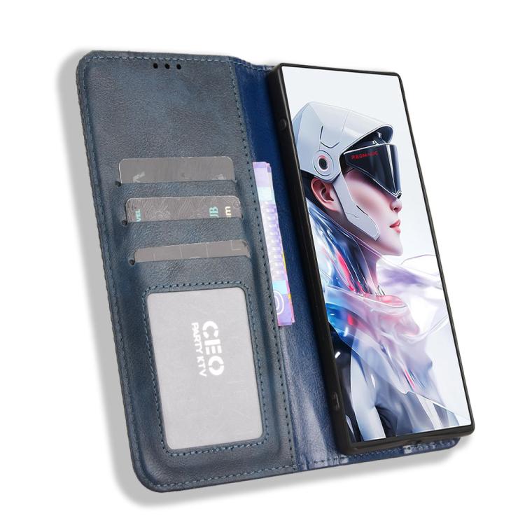 For ZTE nubia Red Magic 10 Air Magnetic Buckle Retro Texture Leather Phone Case