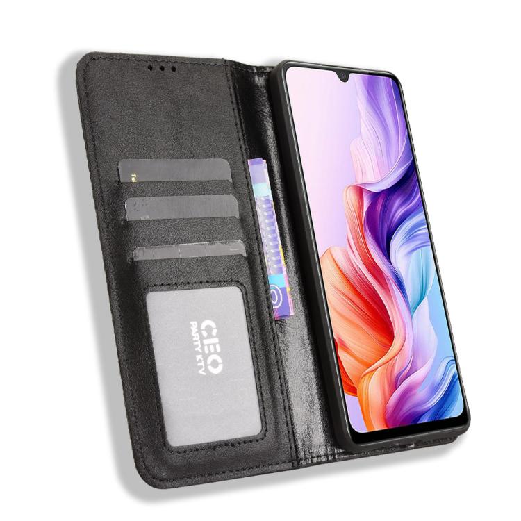 For ZTE Blade A76 5G Magnetic Buckle Retro Texture Leather Phone Case