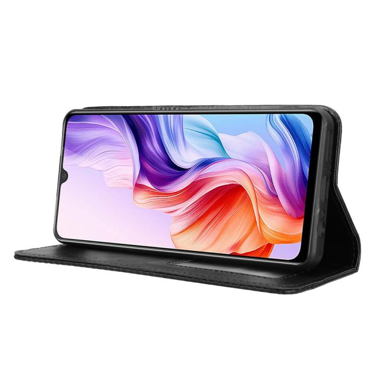 For ZTE Blade A76 5G Magnetic Buckle Retro Texture Leather Phone Case