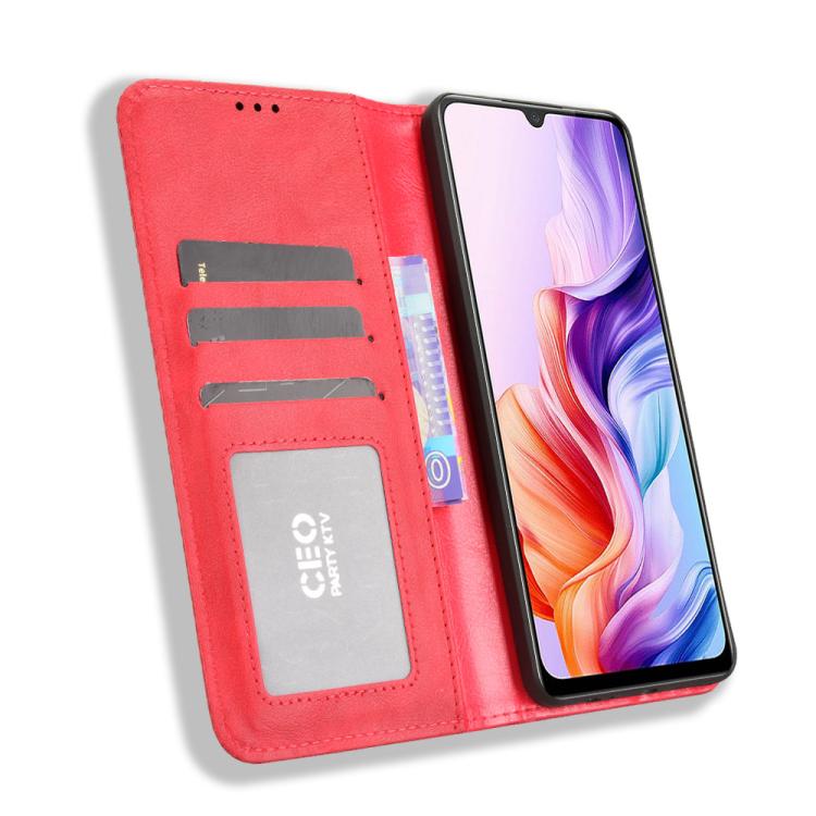 For ZTE Blade A76 5G Magnetic Buckle Retro Texture Leather Phone Case