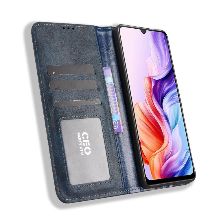 For ZTE Blade A76 5G Magnetic Buckle Retro Texture Leather Phone Case