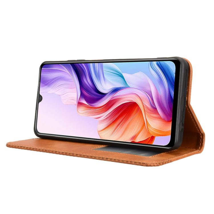 For ZTE Blade A76 5G Magnetic Buckle Retro Texture Leather Phone Case
