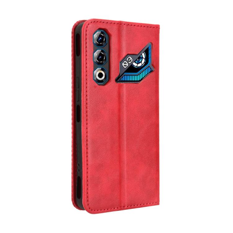 For ZTE nubia Neo 3 GT 5G Magnetic Buckle Retro Texture Leather Phone Case