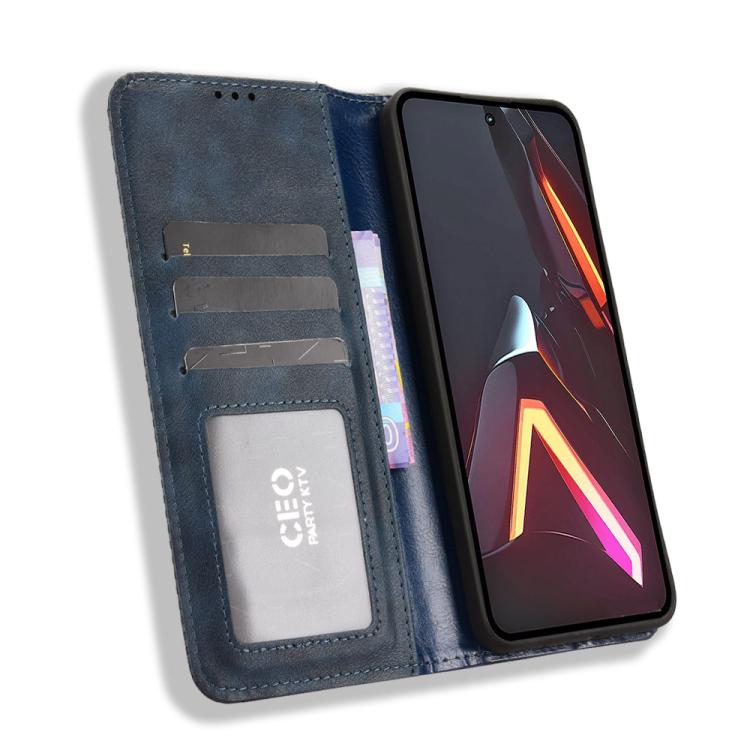 For ZTE nubia Neo 3 GT 5G Magnetic Buckle Retro Texture Leather Phone Case