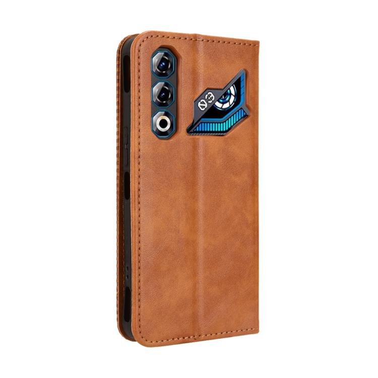 For ZTE nubia Neo 3 GT 5G Magnetic Buckle Retro Texture Leather Phone Case