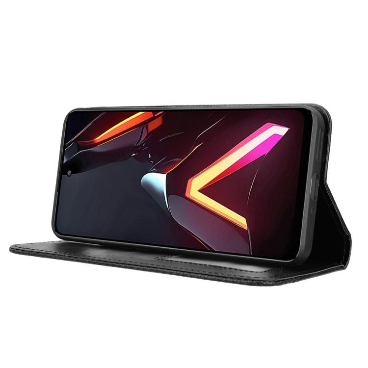 For ZTE nubia Neo 3 5G Magnetic Buckle Retro Texture Leather Phone Case