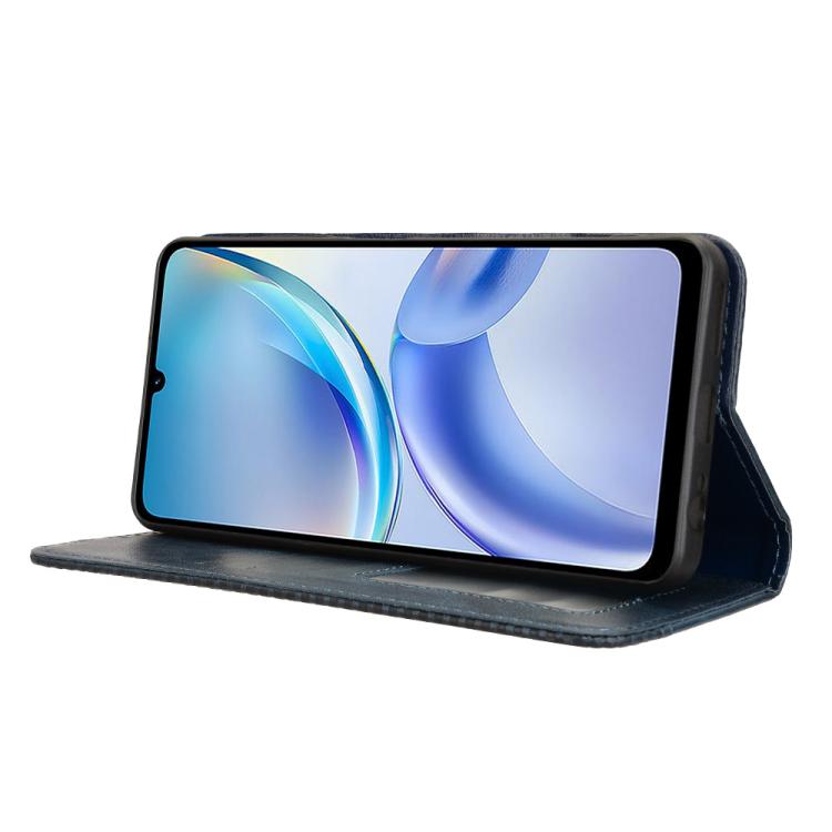 For ZTE Blade A36 4G Magnetic Buckle Retro Texture Leather Phone Case