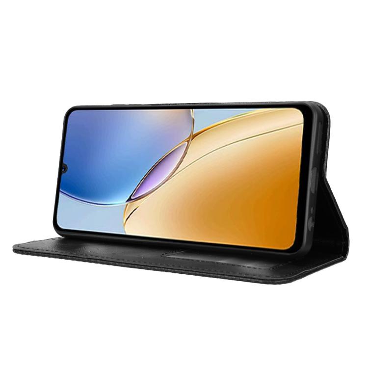 For ZTE Blade A56 4G Magnetic Buckle Retro Texture Leather Phone Case