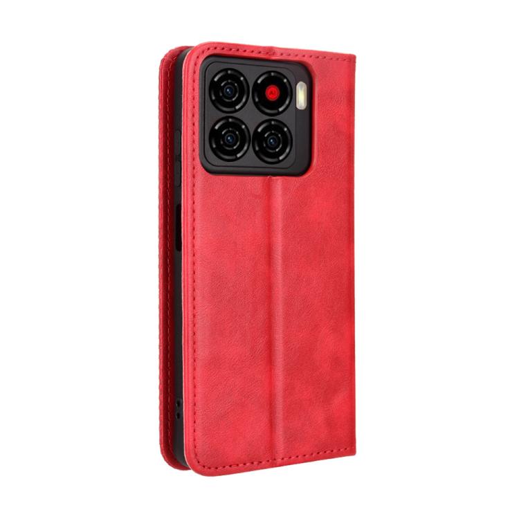 For ZTE Blade A56 4G Magnetic Buckle Retro Texture Leather Phone Case