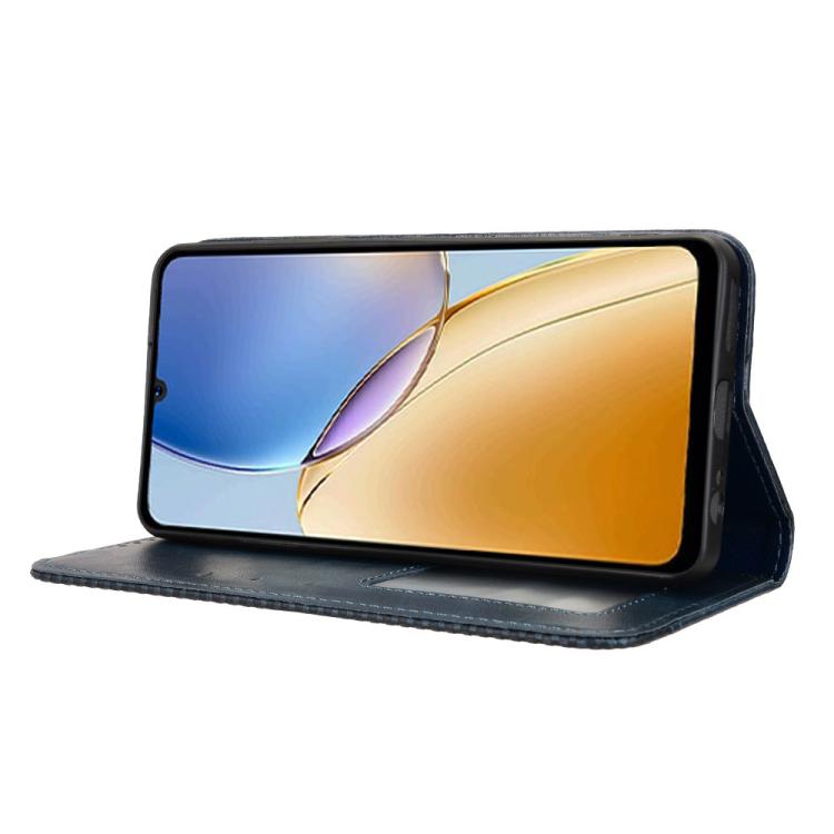 For ZTE Blade A56 4G Magnetic Buckle Retro Texture Leather Phone Case