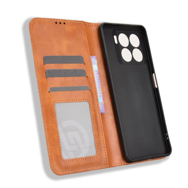 For ZTE Blade A56 4G Magnetic Buckle Retro Texture Leather Phone Case