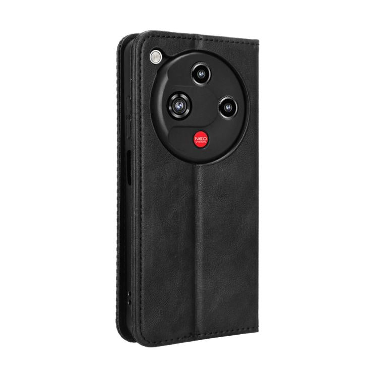 For ZTE nubia Focus 2 5G Magnetic Buckle Retro Texture Leather Phone Case