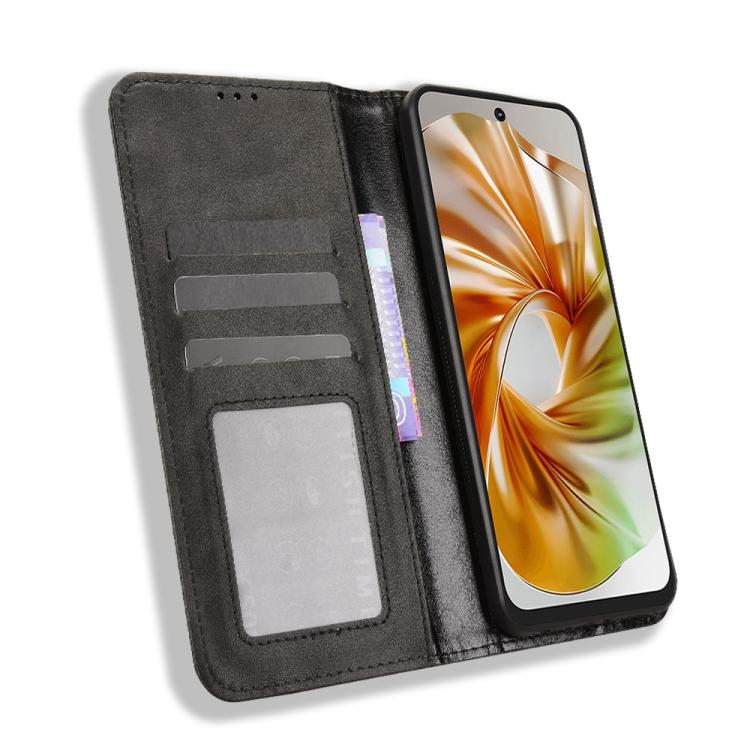 For ZTE nubia Focus 2 5G Magnetic Buckle Retro Texture Leather Phone Case