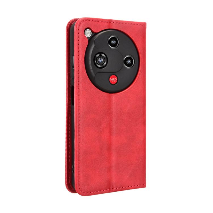 For ZTE nubia Focus 2 5G Magnetic Buckle Retro Texture Leather Phone Case