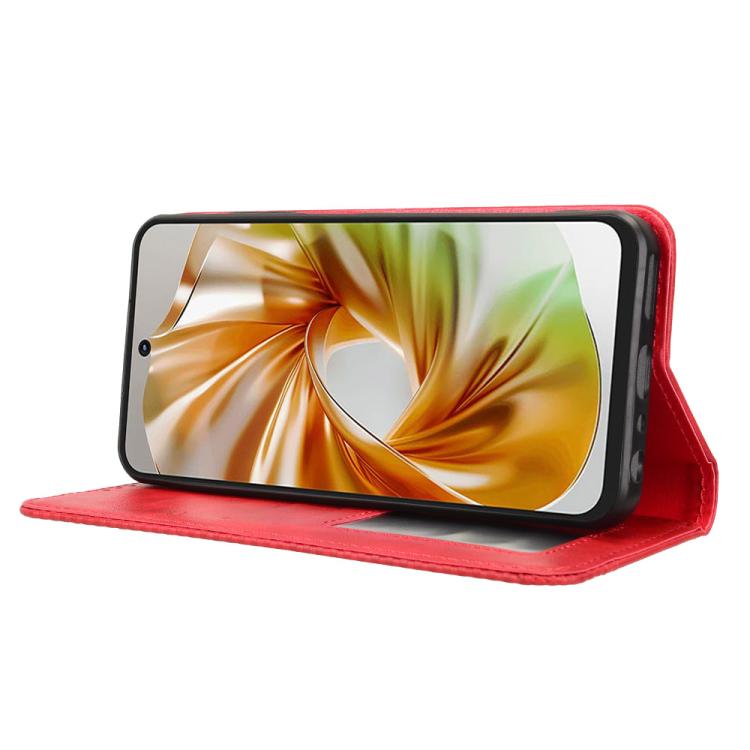 For ZTE nubia Focus 2 5G Magnetic Buckle Retro Texture Leather Phone Case