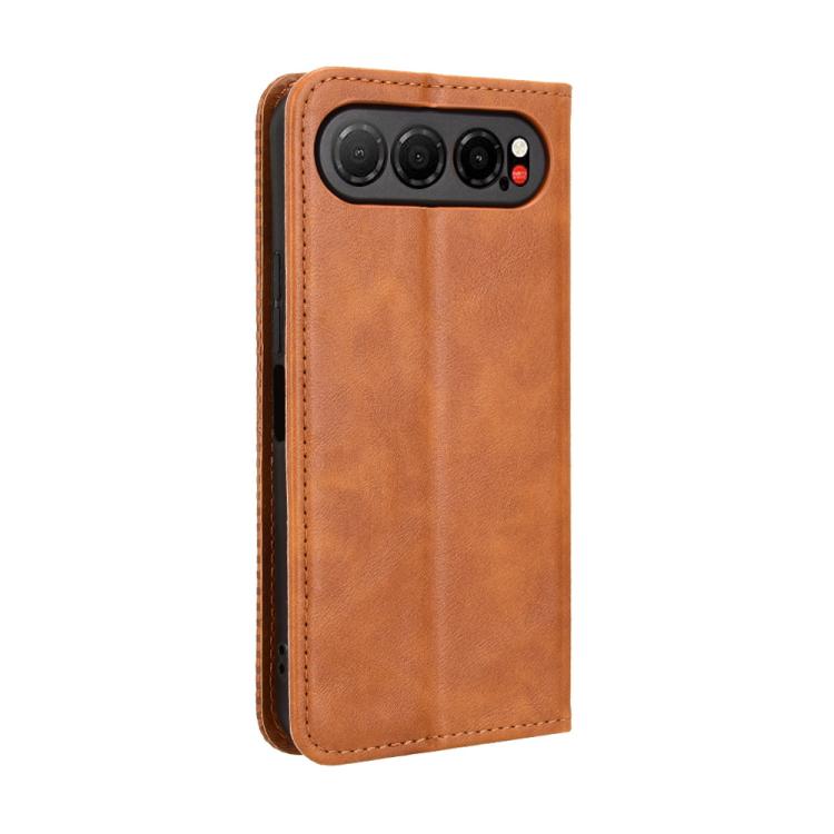 For ZTE nubia Air Magnetic Buckle Retro Texture Leather Phone Case