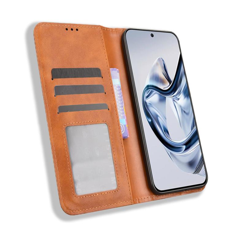For ZTE nubia Air Magnetic Buckle Retro Texture Leather Phone Case