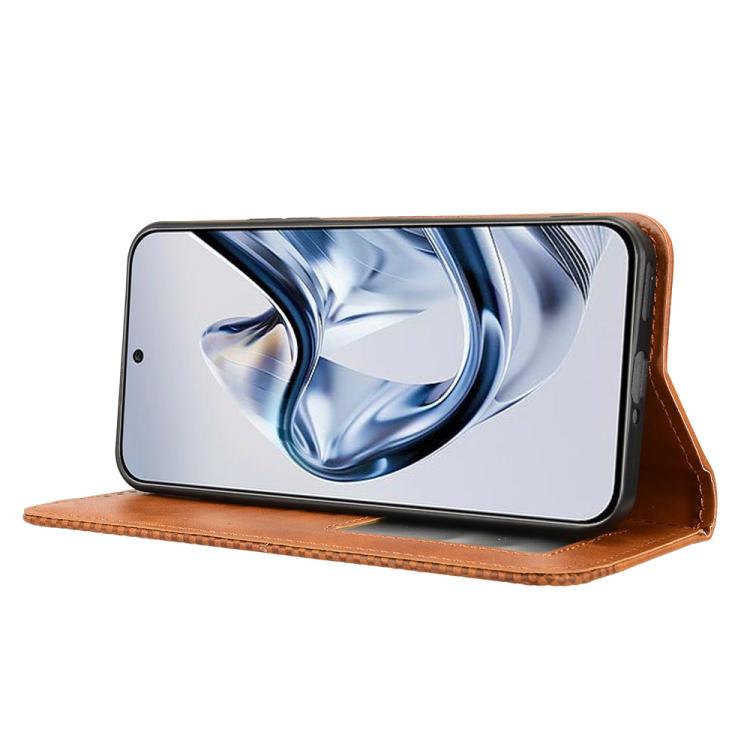 For ZTE nubia Air Magnetic Buckle Retro Texture Leather Phone Case