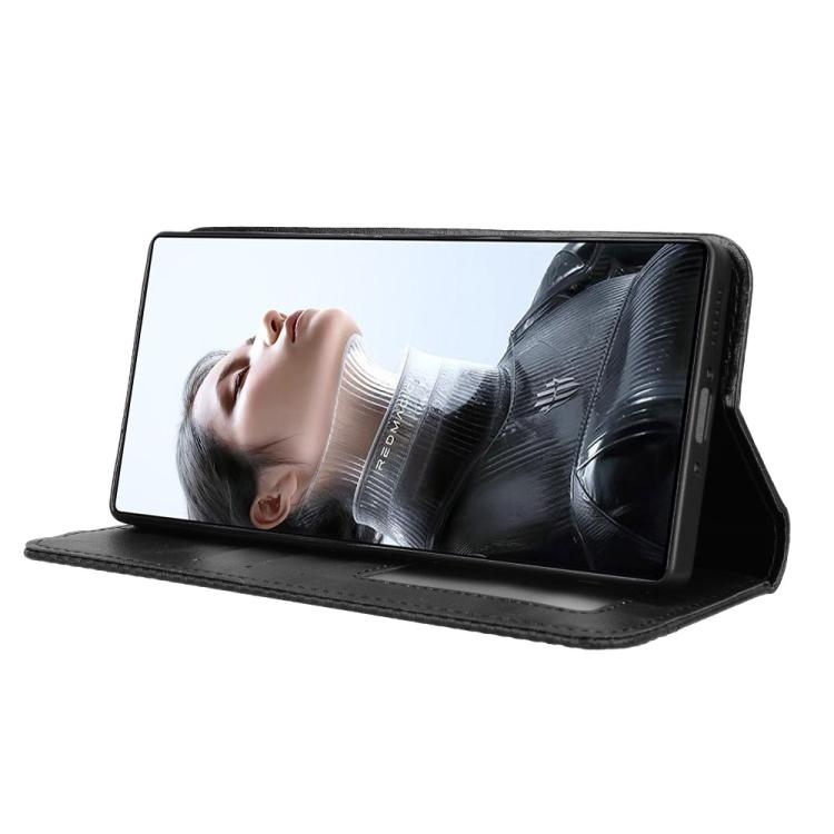 For ZTE nubia RedMagic 11 Pro / 11 Pro+ Magnetic Buckle Retro Texture Leather Phone Case