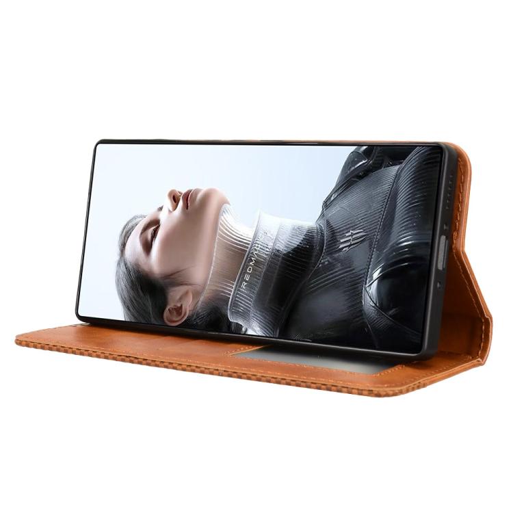 For ZTE nubia RedMagic 11 Pro / 11 Pro+ Magnetic Buckle Retro Texture Leather Phone Case