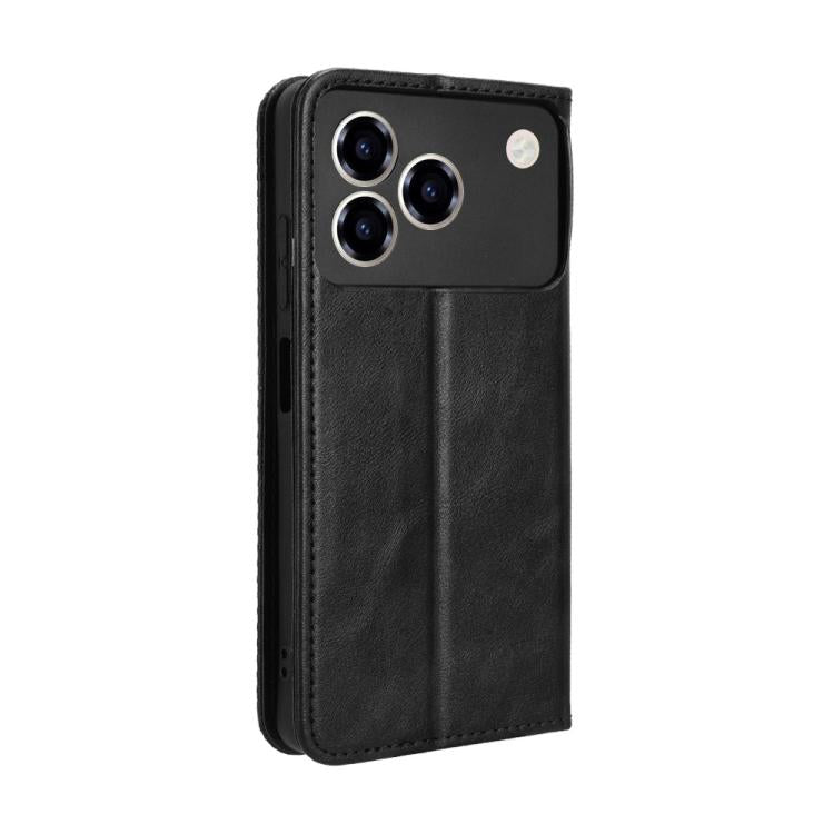 For ZTE Blade A76 4G Magnetic Buckle Retro Texture Leather Phone Case
