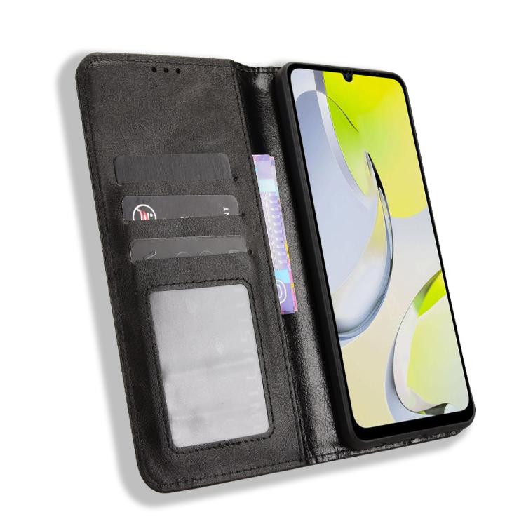 For ZTE Blade A76 4G Magnetic Buckle Retro Texture Leather Phone Case