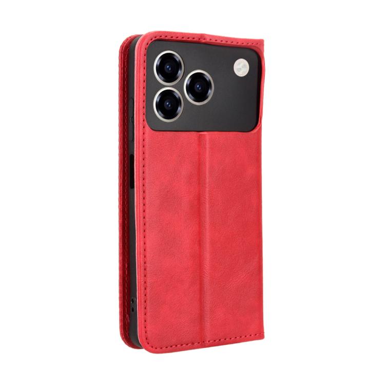 For ZTE Blade A76 4G Magnetic Buckle Retro Texture Leather Phone Case