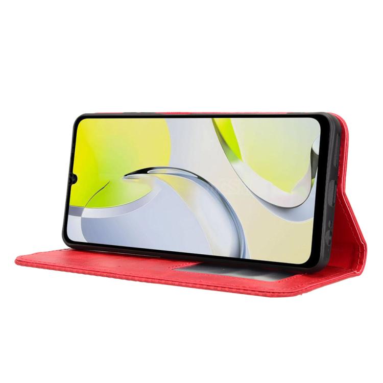 For ZTE Blade A76 4G Magnetic Buckle Retro Texture Leather Phone Case