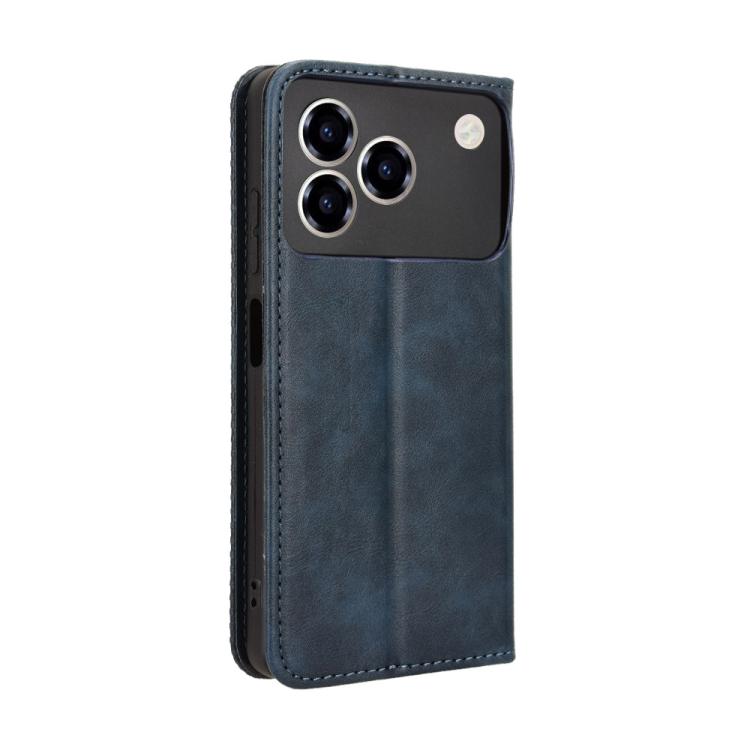 For ZTE Blade A76 4G Magnetic Buckle Retro Texture Leather Phone Case