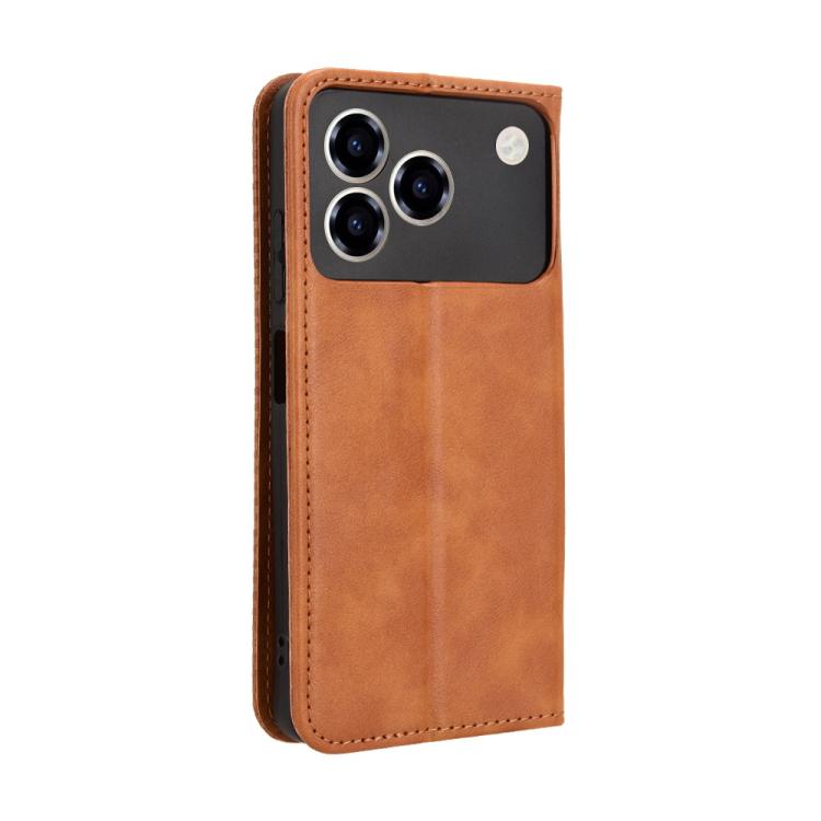 For ZTE Blade A76 4G Magnetic Buckle Retro Texture Leather Phone Case