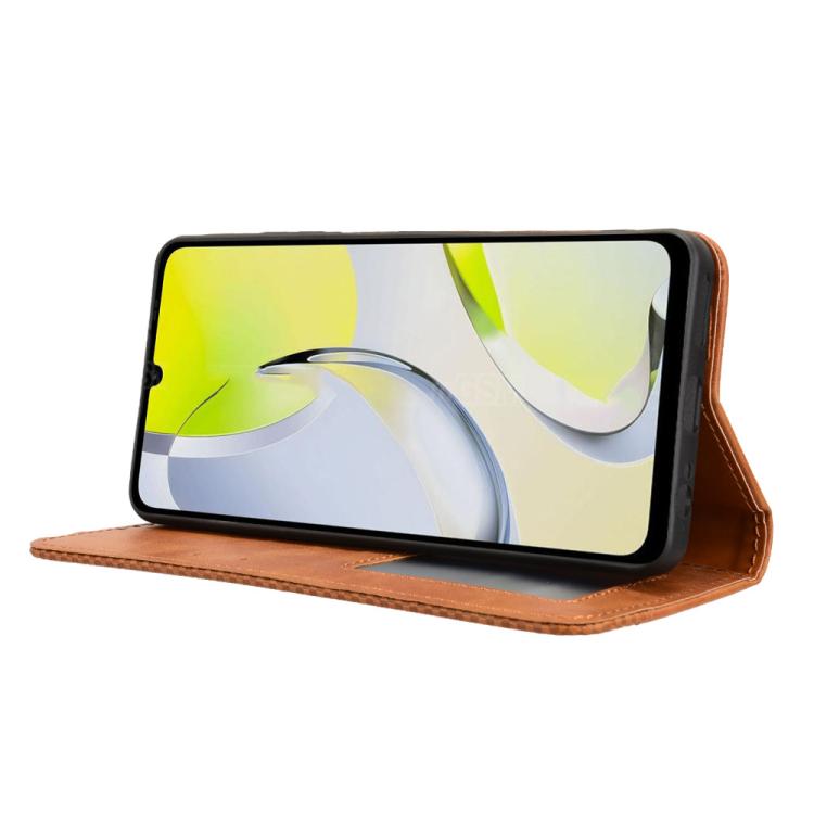 For ZTE Blade A76 4G Magnetic Buckle Retro Texture Leather Phone Case