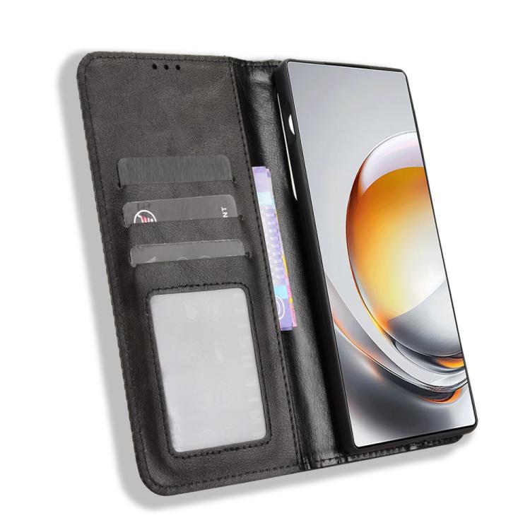 For ZTE nubia Z80 Ultra Magnetic Buckle Retro Texture Leather Phone Case