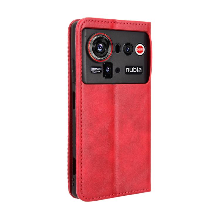 For ZTE nubia Z80 Ultra Magnetic Buckle Retro Texture Leather Phone Case