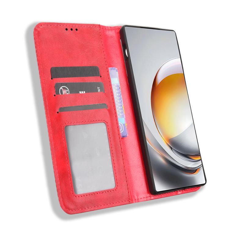 For ZTE nubia Z80 Ultra Magnetic Buckle Retro Texture Leather Phone Case