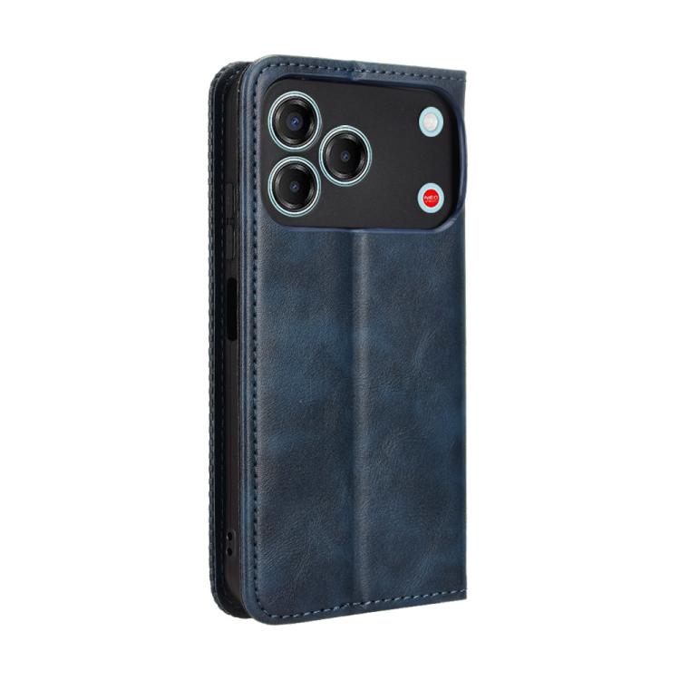 For ZTE nubia V80 Design Magnetic Buckle Retro Texture Leather Phone Case