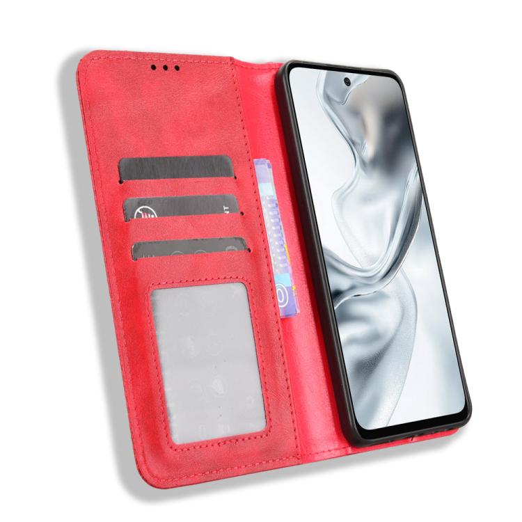 For ZTE nubia S2 504ZT Magnetic Buckle Retro Texture Leather Phone Case