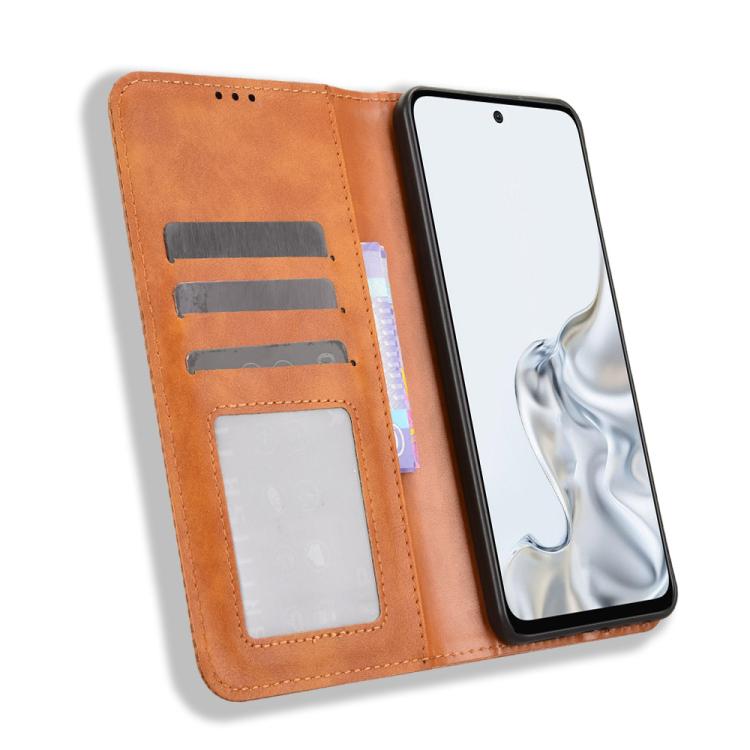 For ZTE nubia S2e / S2R / S2 Lite Magnetic Buckle Retro Texture Leather Phone Case