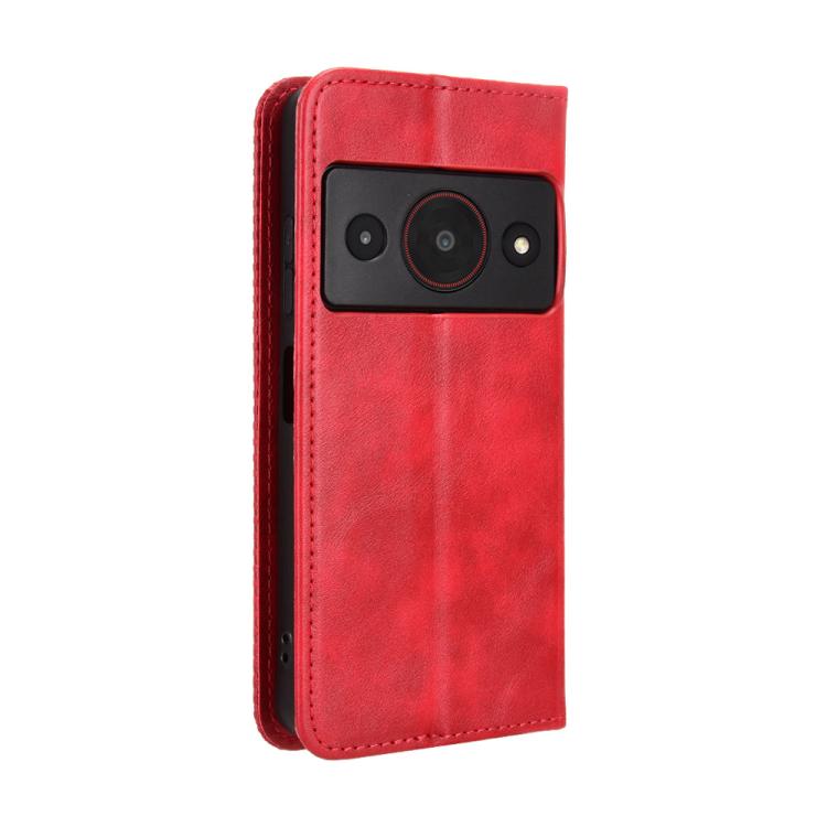 For ZTE A75 Pro / Telstra T-Elite 5G Magnetic Buckle Retro Texture Leather Phone Case