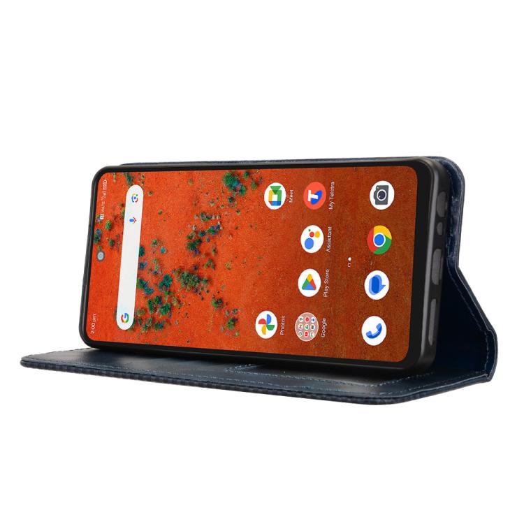 For ZTE A75 Pro / Telstra T-Elite 5G Magnetic Buckle Retro Texture Leather Phone Case