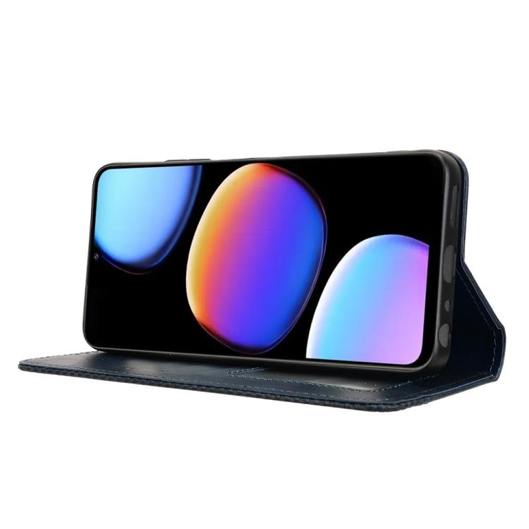 For ZTE Nubia V80 Max Magnetic Buckle Retro Texture Leather Phone Case