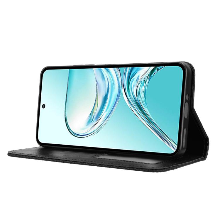 For ZTE nubia Focus 2 Ultra 5G Magnetic Buckle Retro Texture Leather Phone Case