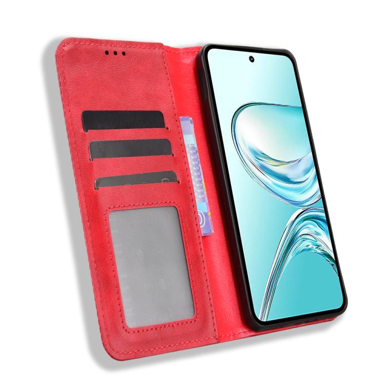 For ZTE nubia Focus 2 Ultra 5G Magnetic Buckle Retro Texture Leather Phone Case