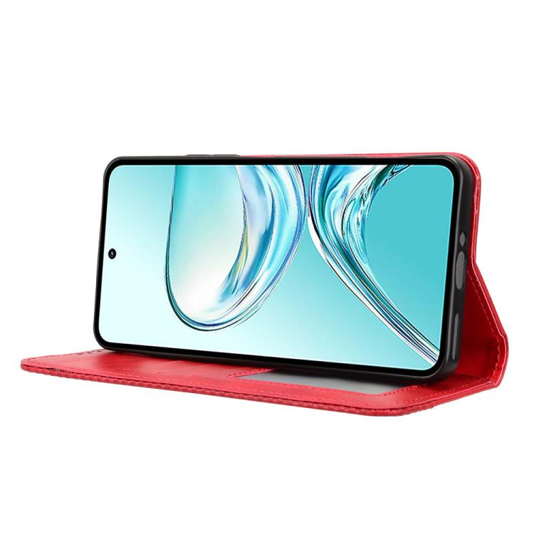 For ZTE nubia Focus 2 Ultra 5G Magnetic Buckle Retro Texture Leather Phone Case