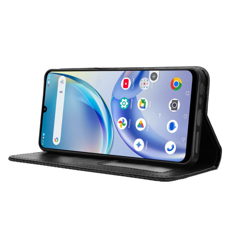 For ZTE Optus X Value 5G Magnetic Buckle Retro Texture Leather Phone Case